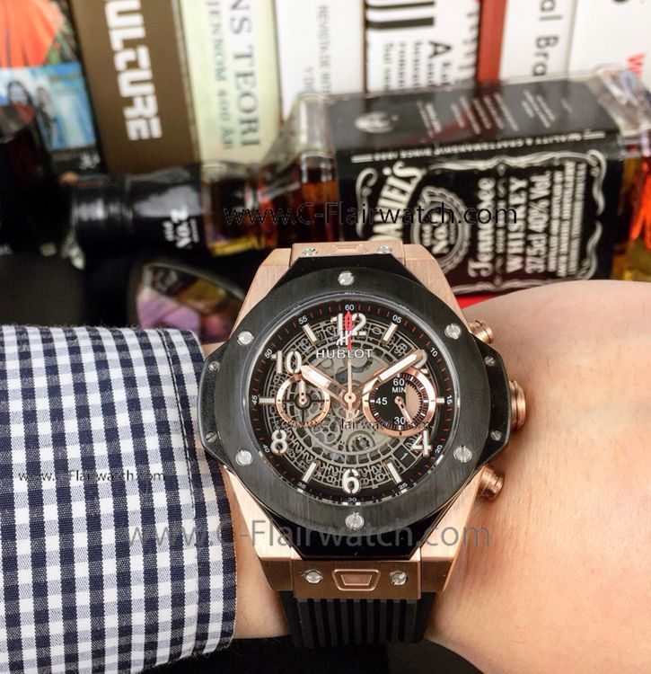 2019 Copy Hublot Big Bang King Unico Men Watch Rose Gold